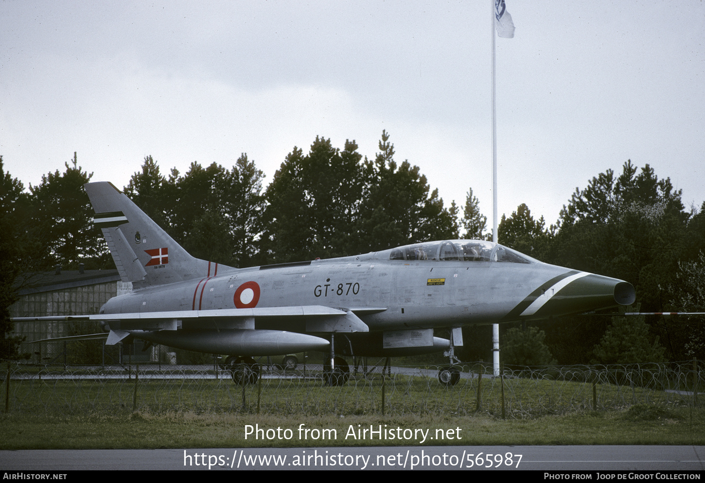 Aircraft Photo of GT-870 / 56-3870 | North American TF-100F Super Sabre | Denmark - Air Force | AirHistory.net #565987