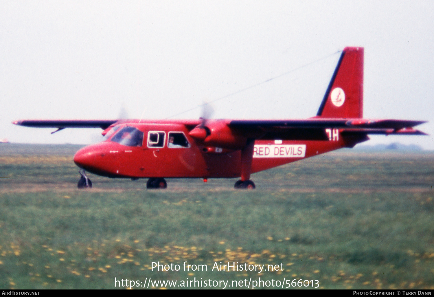 Aircraft Photo of G-AXDH | Britten-Norman BN-2A Islander | Red Devils - Army Parachute Association | AirHistory.net #566013