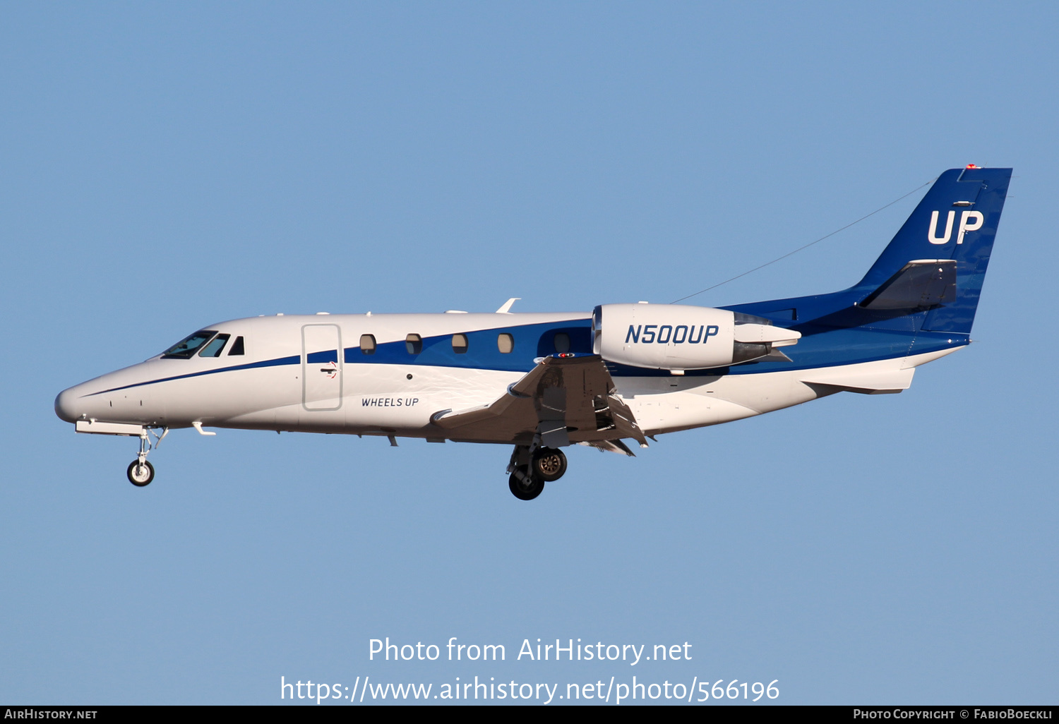 Aircraft Photo of N500UP | Cessna 560XL Citation Excel | Wheels Up | AirHistory.net #566196