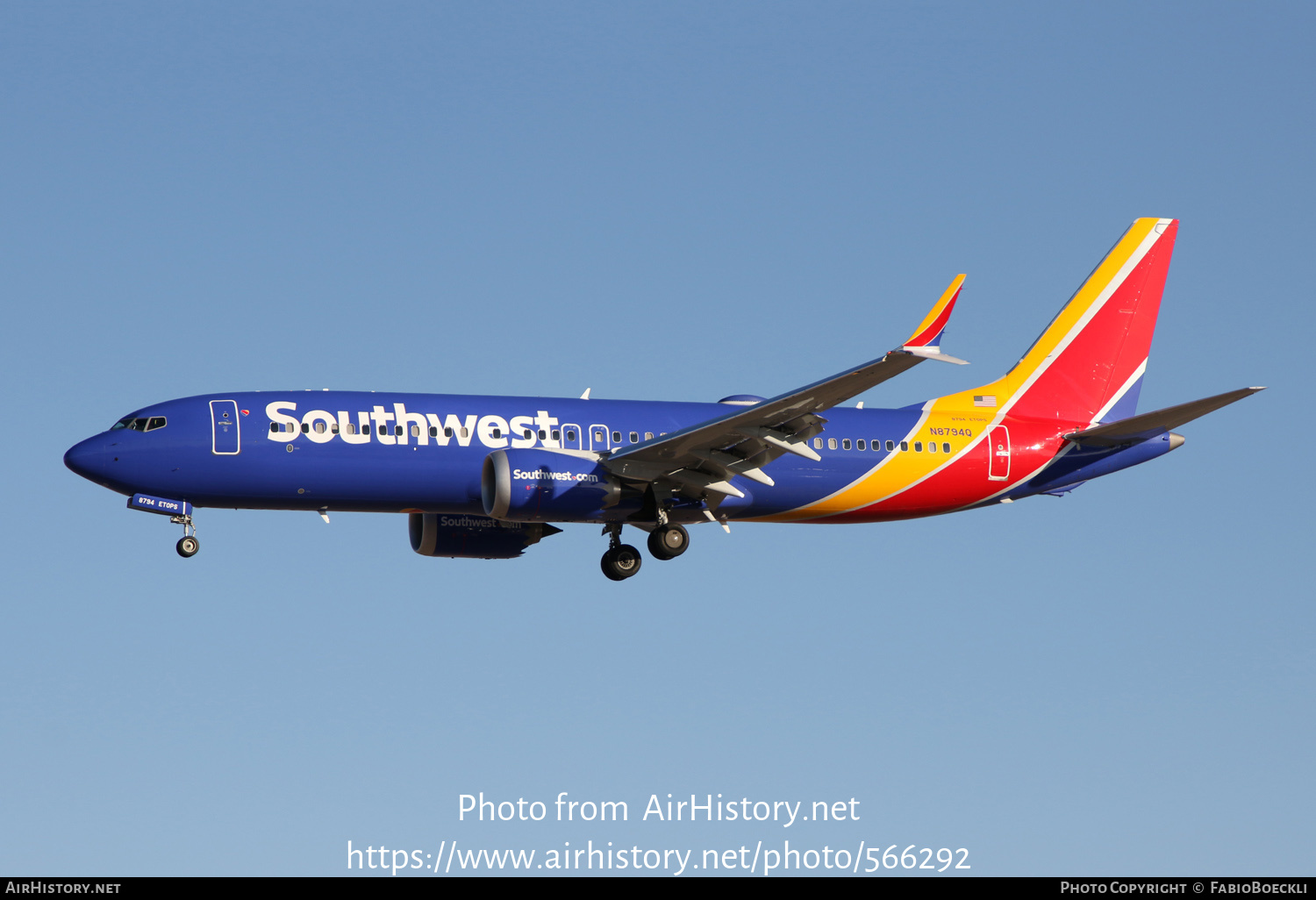 Aircraft Photo of N8794Q | Boeing 737-8 Max 8 | Southwest Airlines | AirHistory.net #566292