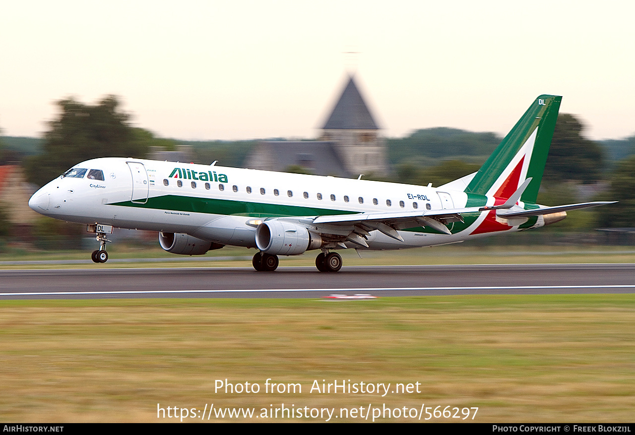 Aircraft Photo of EI-RDL | Embraer 175STD (ERJ-170-200STD) | Alitalia CityLiner | AirHistory.net #566297