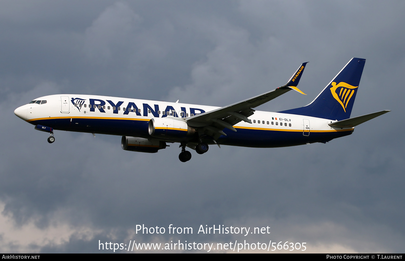 Aircraft Photo of EI-DLV | Boeing 737-8AS | Ryanair | AirHistory.net #566305