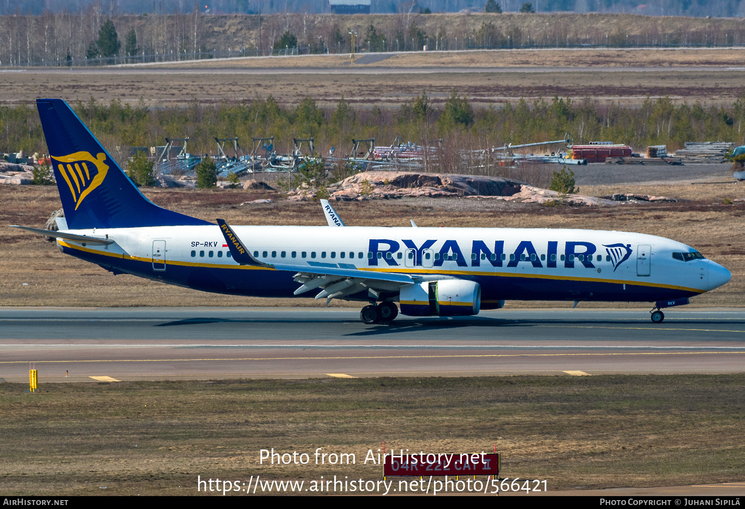 Aircraft Photo of SP-RKV | Boeing 737-8AS | Ryanair | AirHistory.net #566421