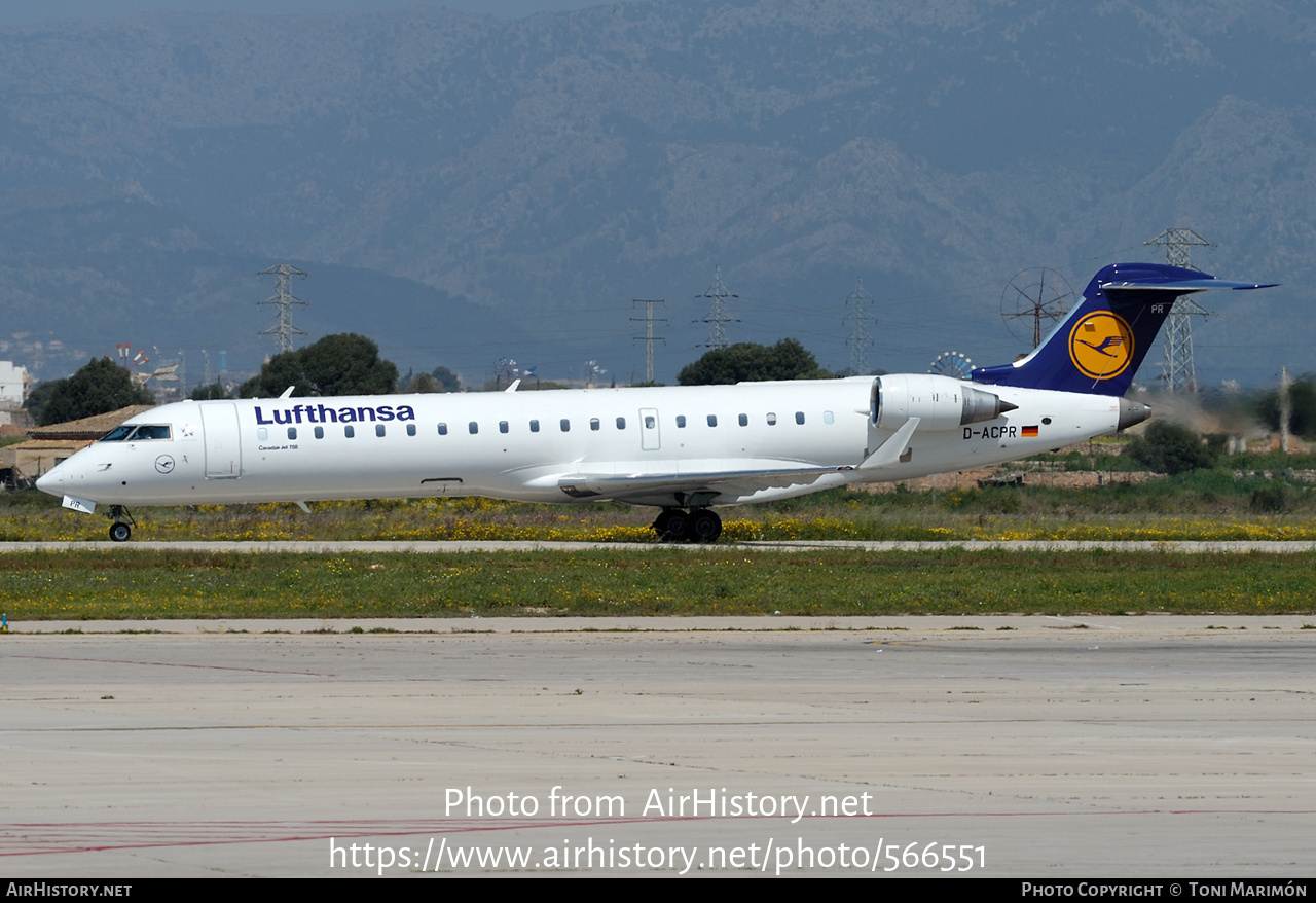 Aircraft Photo of D-ACPR | Bombardier CRJ-701ER (CL-600-2C10) | Lufthansa | AirHistory.net #566551