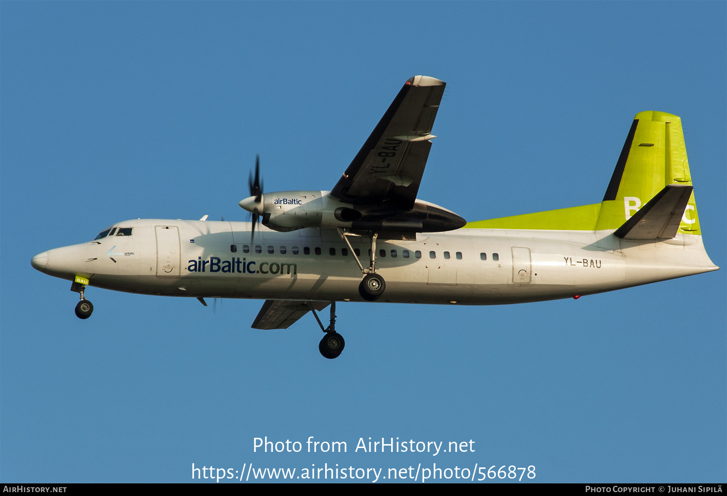 Aircraft Photo of YL-BAU | Fokker 50 | AirBaltic | AirHistory.net #566878