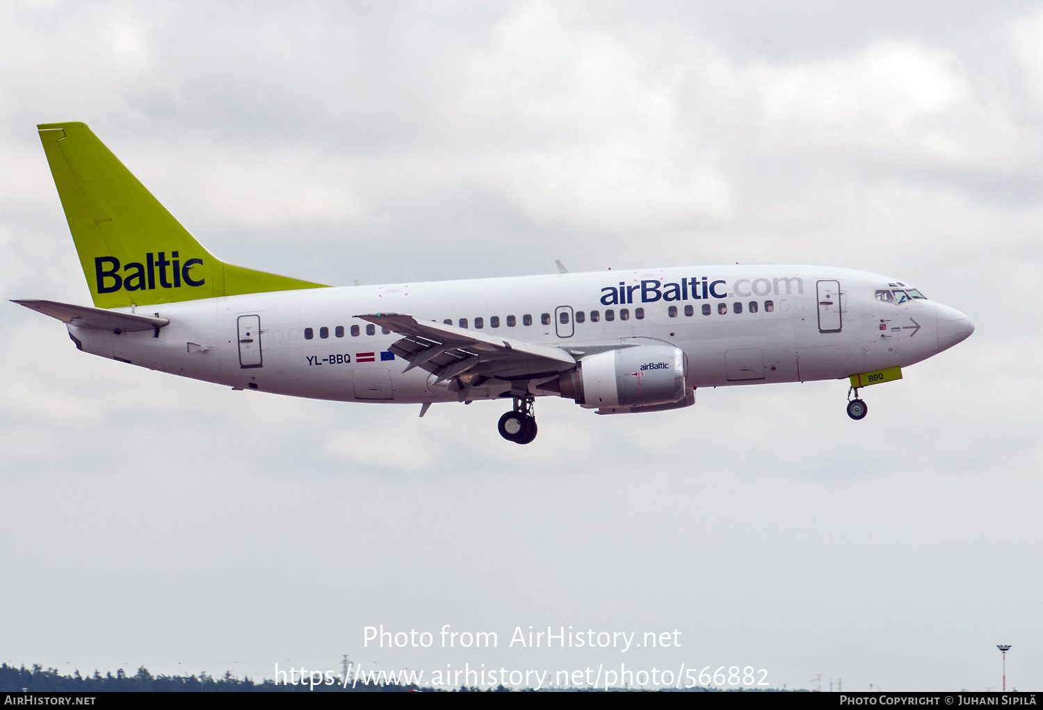 Aircraft Photo of YL-BBQ | Boeing 737-522 | AirBaltic | AirHistory.net #566882