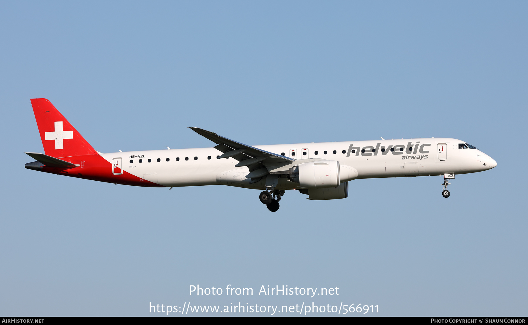 Aircraft Photo of HB-AZL | Embraer 195-E2 (ERJ-190-400) | Helvetic Airways | AirHistory.net #566911