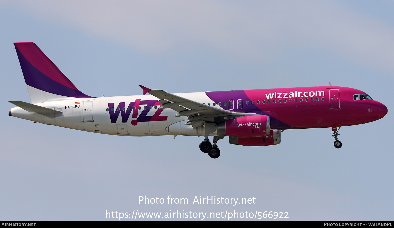 Aircraft Photo of HA-LPO | Airbus A320-232 | Wizz Air | AirHistory.net #566922