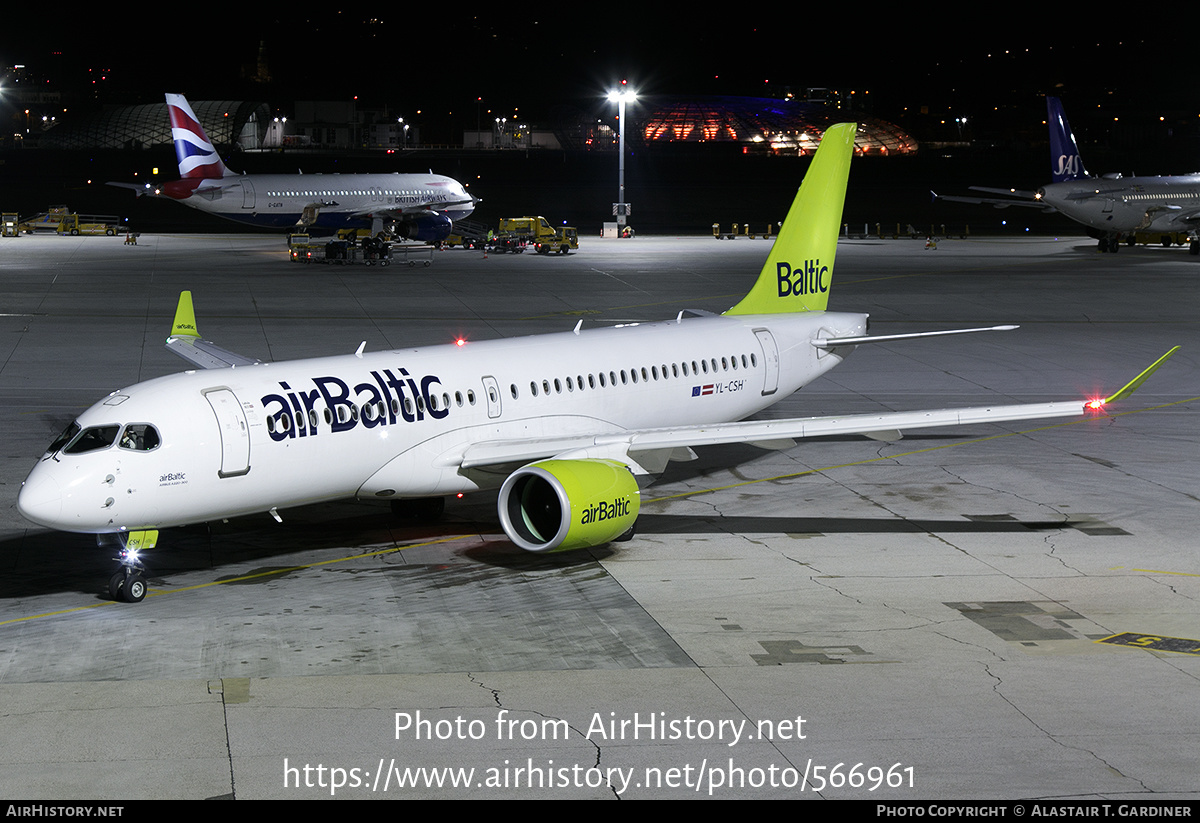 Aircraft Photo of YL-CSH | Bombardier CSeries CS300 (BD-500-1A11) | AirBaltic | AirHistory.net #566961