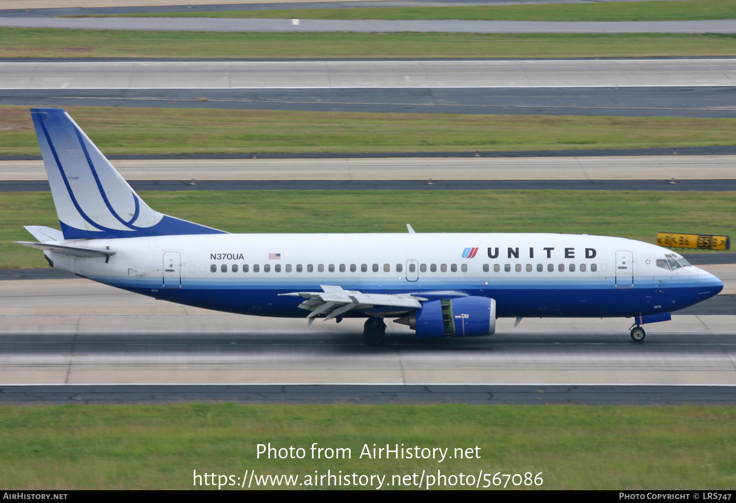 Aircraft Photo of N370UA | Boeing 737-322 | United Airlines | AirHistory.net #567086