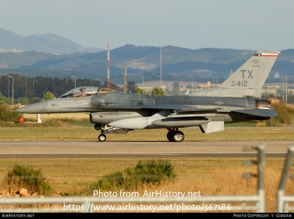 Aircraft Photo of 85-1412 | General Dynamics F-16C Fighting Falcon | USA - Air Force | AirHistory.net #567186