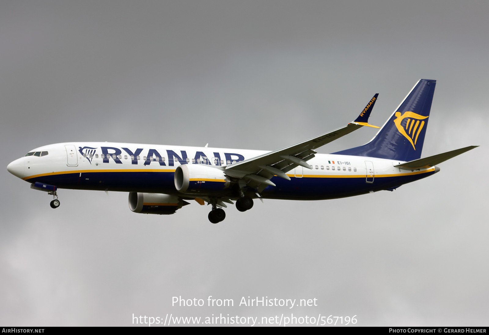 Aircraft Photo of EI-IGI | Boeing 737-8200 Max 200 | Ryanair | AirHistory.net #567196