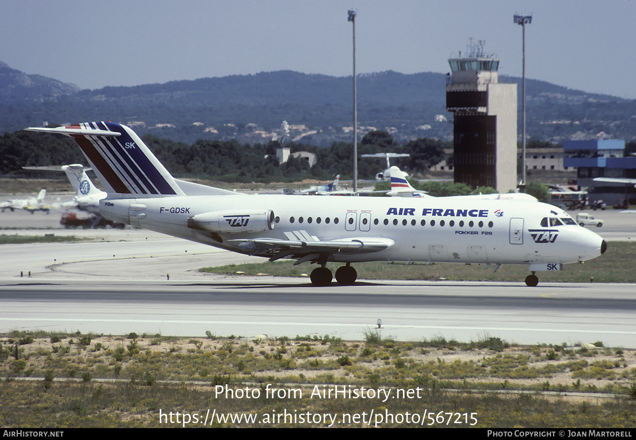 Aircraft Photo of F-GDSK | Fokker F28-4000 Fellowship | Air France | AirHistory.net #567215