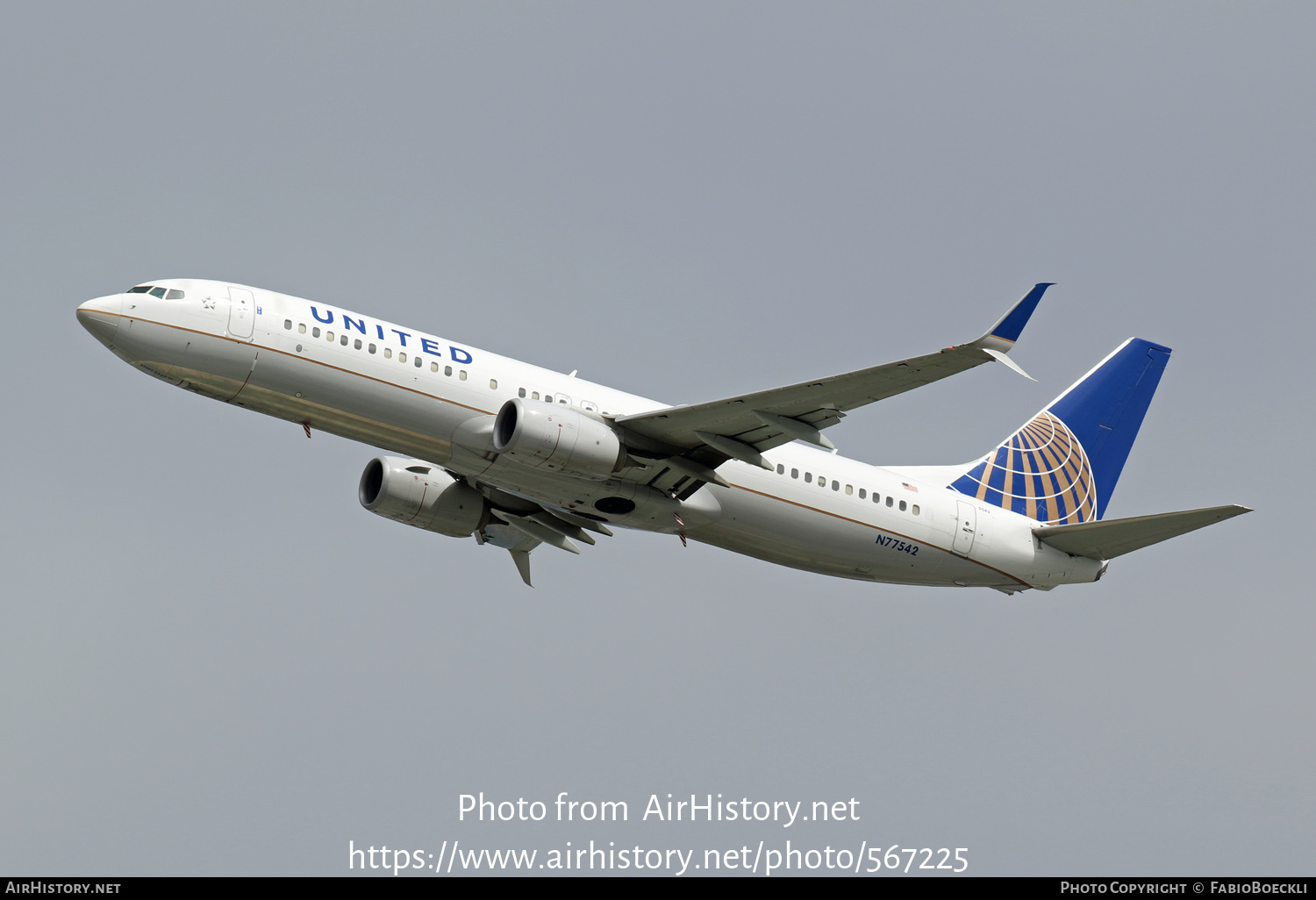 Aircraft Photo of N77542 | Boeing 737-824 | United Airlines | AirHistory.net #567225