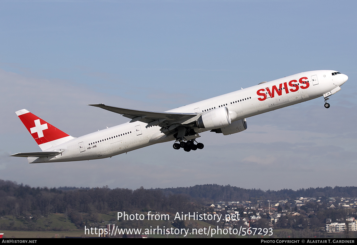 Aircraft Photo of HB-JNE | Boeing 777-3DE/ER | Swiss International Air Lines | AirHistory.net #567293