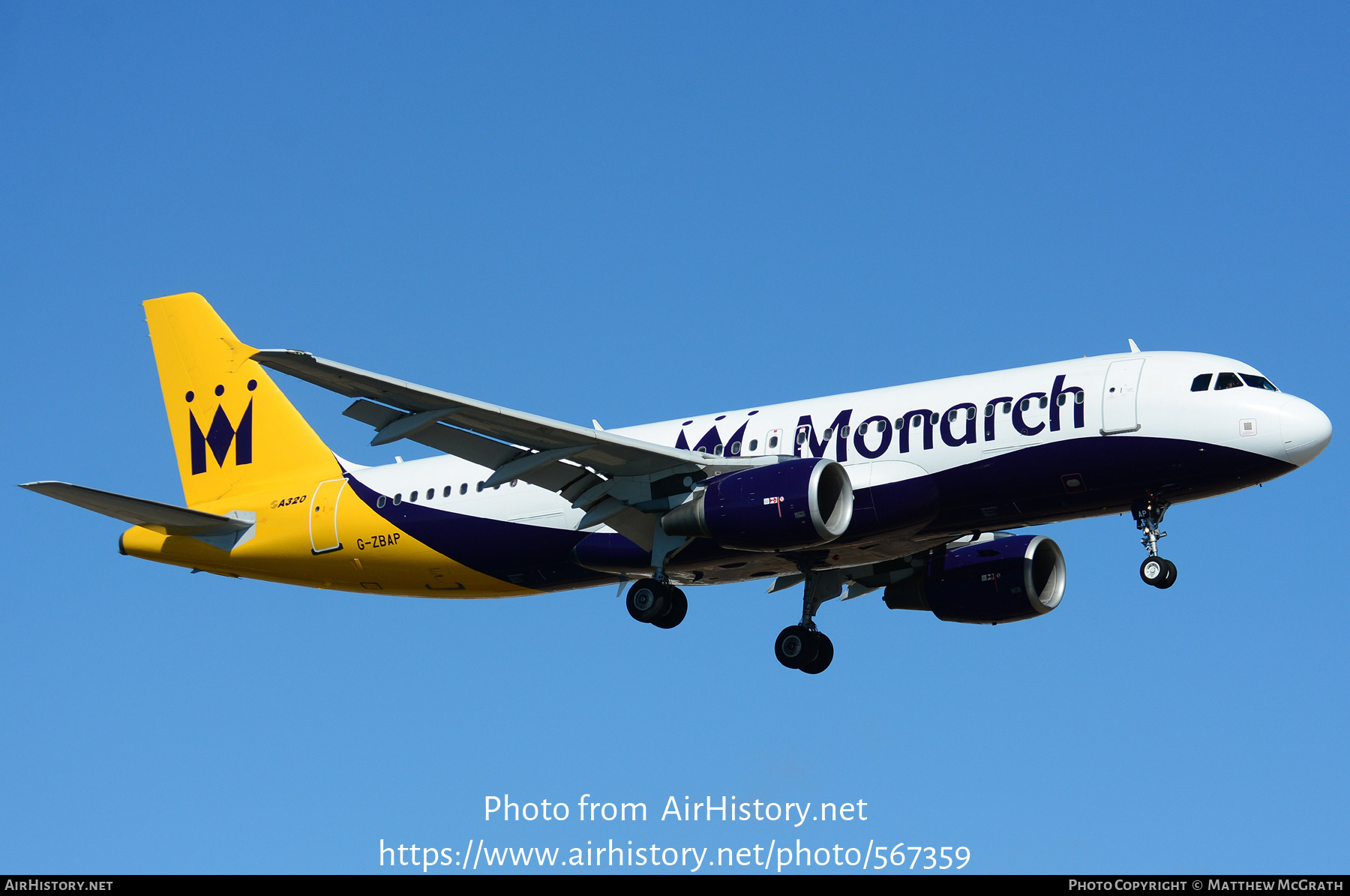 Aircraft Photo of G-ZBAP | Airbus A320-214 | Monarch Airlines | AirHistory.net #567359