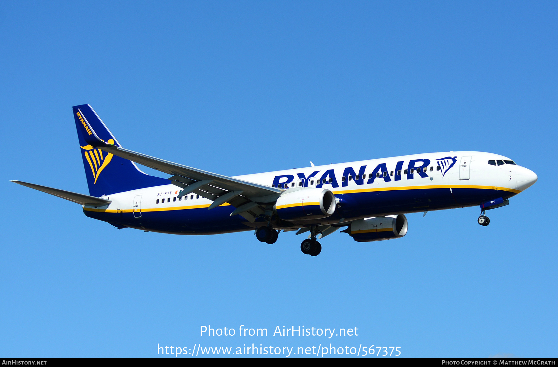 Aircraft Photo of EI-FIY | Boeing 737-8AS | Ryanair | AirHistory.net #567375