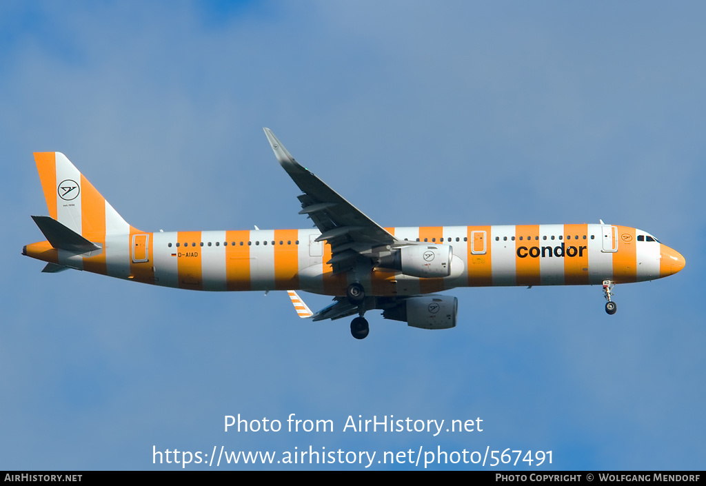 Aircraft Photo of D-AIAD | Airbus A321-211 | Condor Flugdienst | AirHistory.net #567491