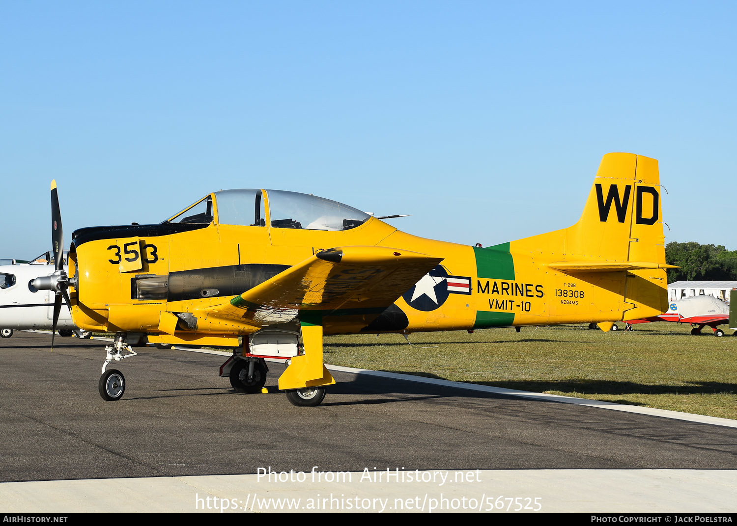 Aircraft Photo of N284MS / 138308 | North American T-28B Trojan | USA - Marines | AirHistory.net #567525