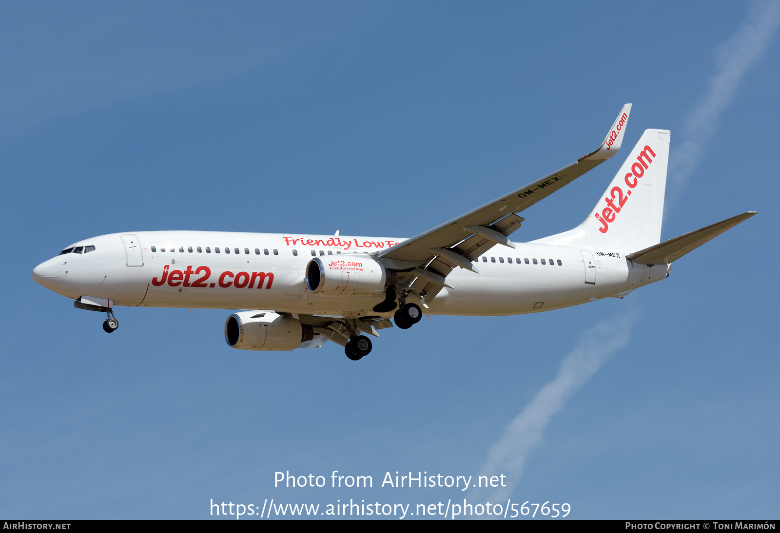 Aircraft Photo of OM-MEX | Boeing 737-8GJ | Jet2 | AirHistory.net #567659