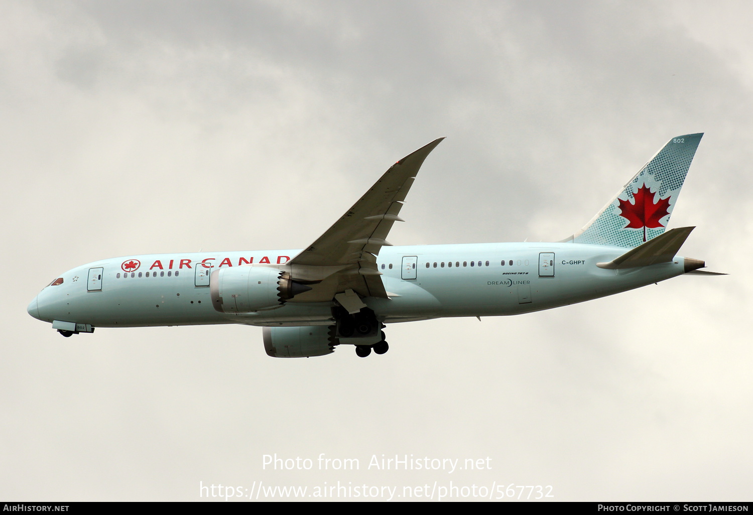 Aircraft Photo of C-GHPT | Boeing 787-8 Dreamliner | Air Canada | AirHistory.net #567732