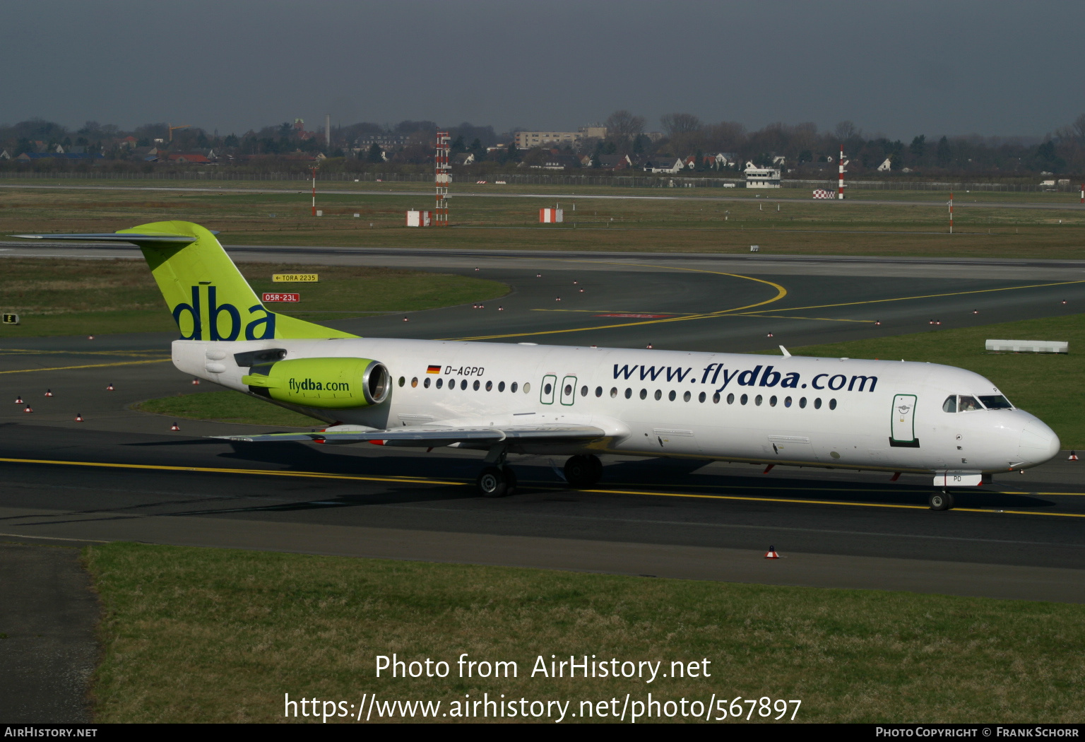 Aircraft Photo of D-AGPD | Fokker 100 (F28-0100) | DBA - Deutsche BA | AirHistory.net #567897