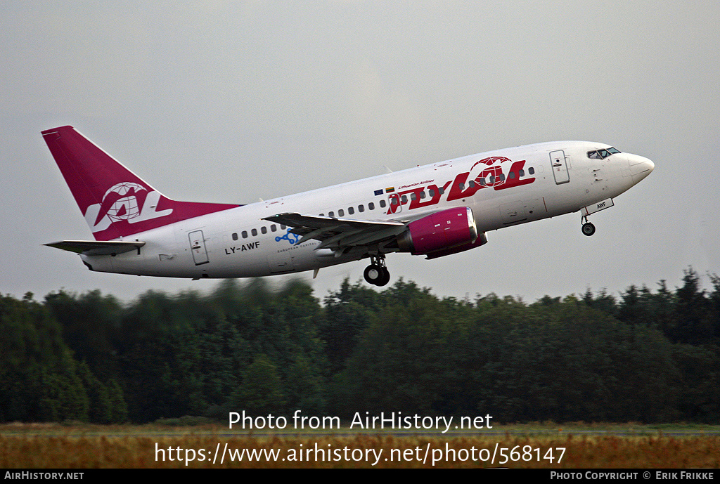 Aircraft Photo of LY-AWF | Boeing 737-522 | FlyLAL - Lithuanian Airlines | AirHistory.net #568147