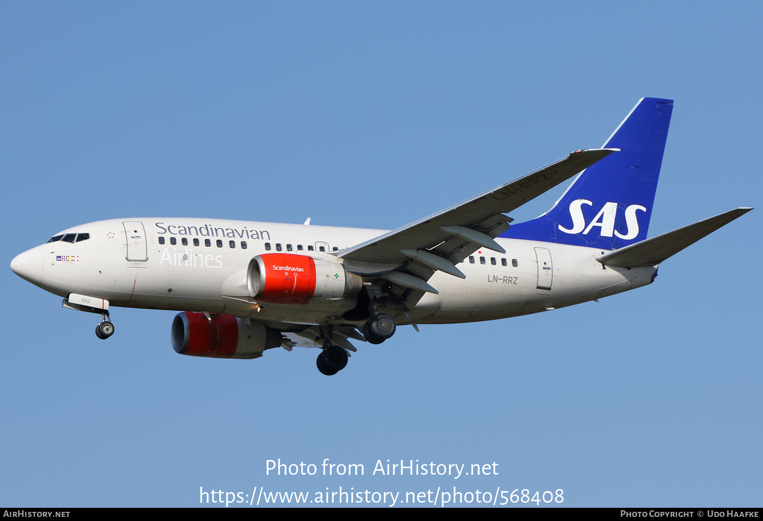 Aircraft Photo of LN-RRZ | Boeing 737-683 | Scandinavian Airlines - SAS | AirHistory.net #568408