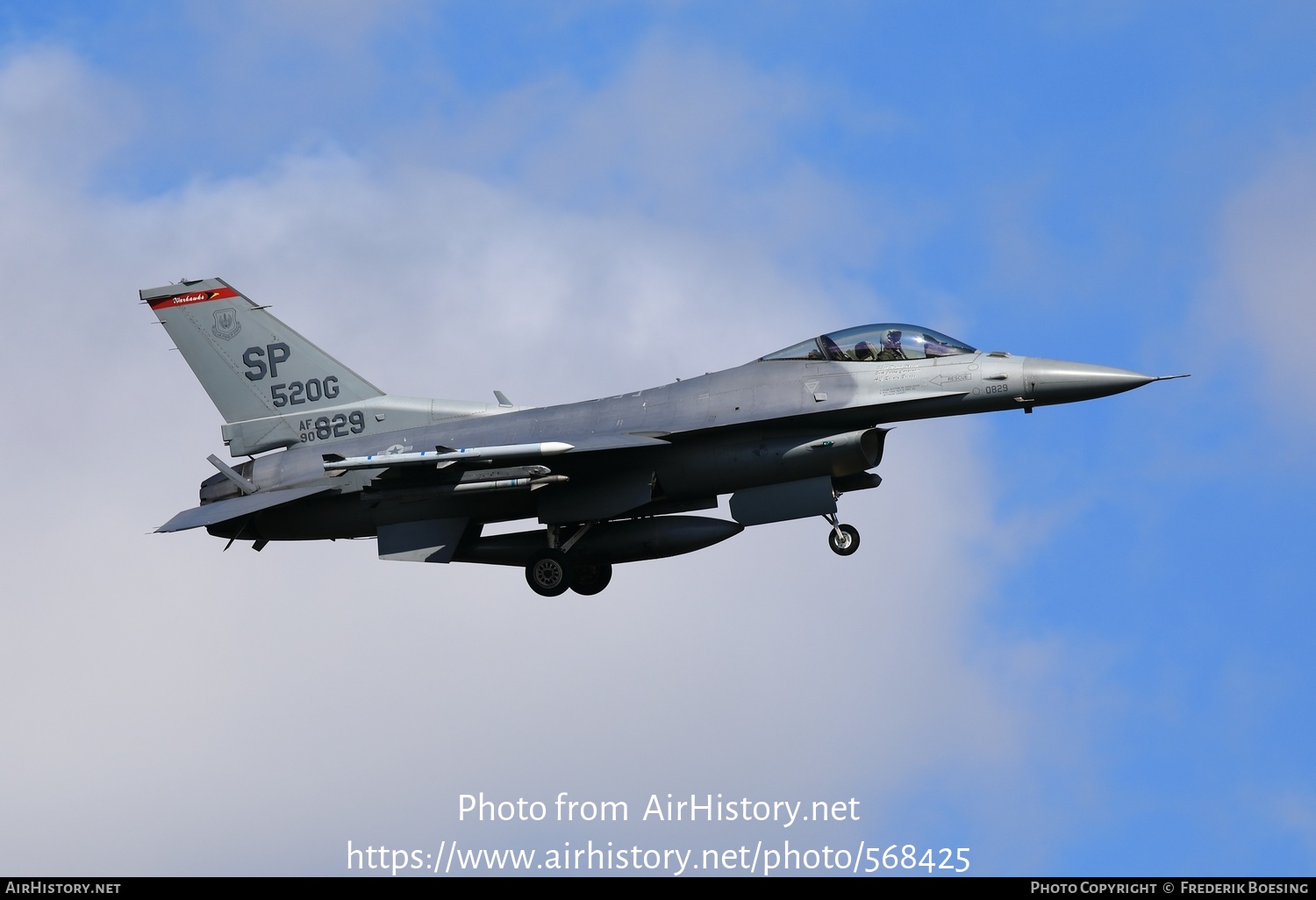 Aircraft Photo of 90-0829 / AF90-829 | General Dynamics F-16CM Fighting Falcon | USA - Air Force | AirHistory.net #568425