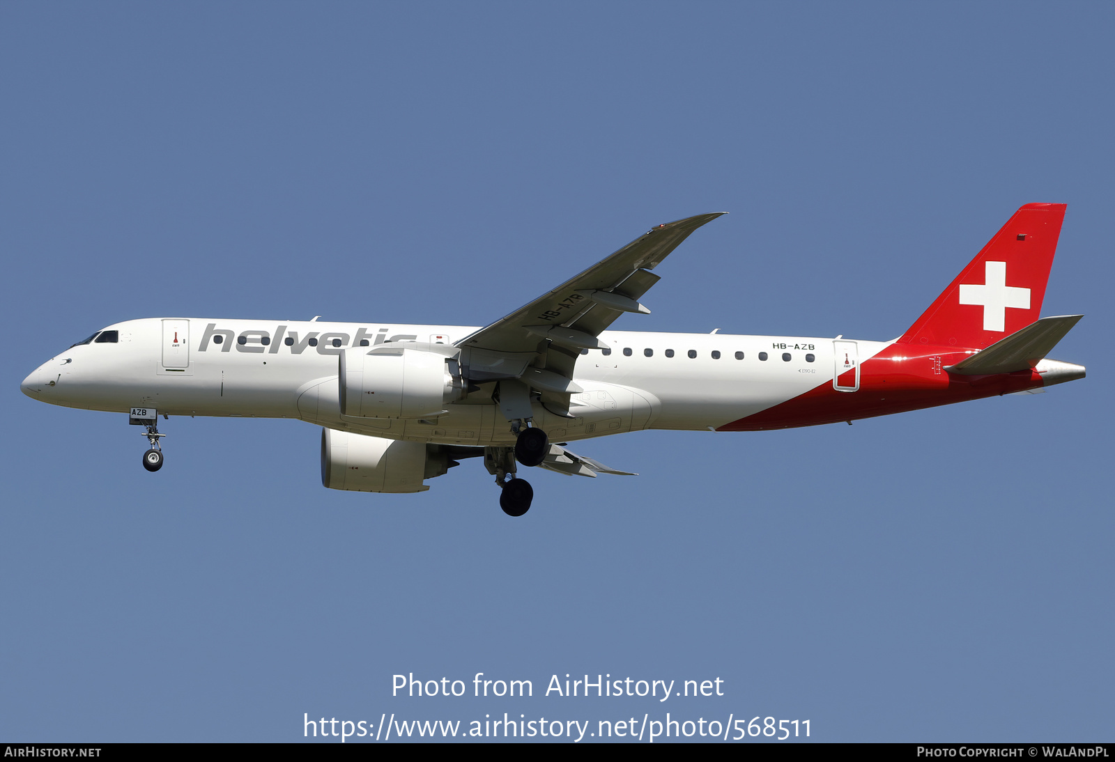 Aircraft Photo of HB-AZB | Embraer 190-E2 (ERJ-190-300) | Helvetic Airways | AirHistory.net #568511