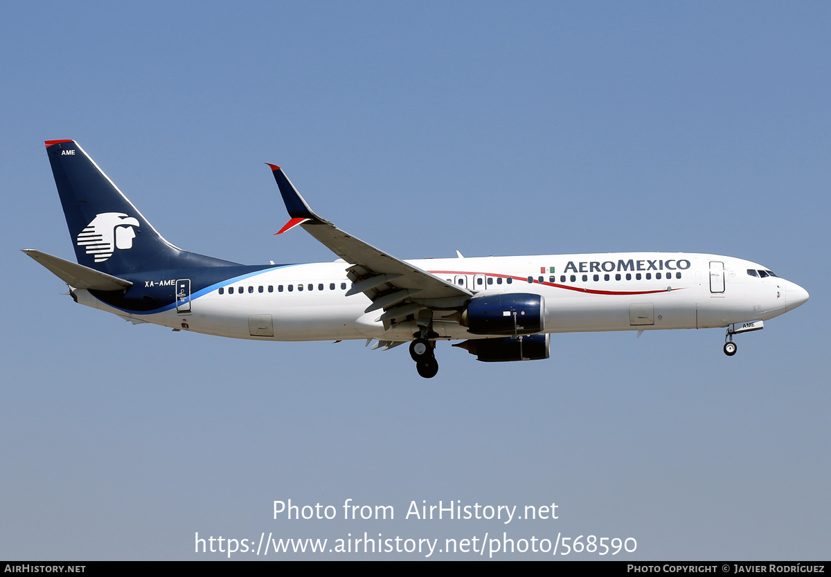 Aircraft Photo of XA-AME | Boeing 737-852 | AeroMéxico | AirHistory.net #568590