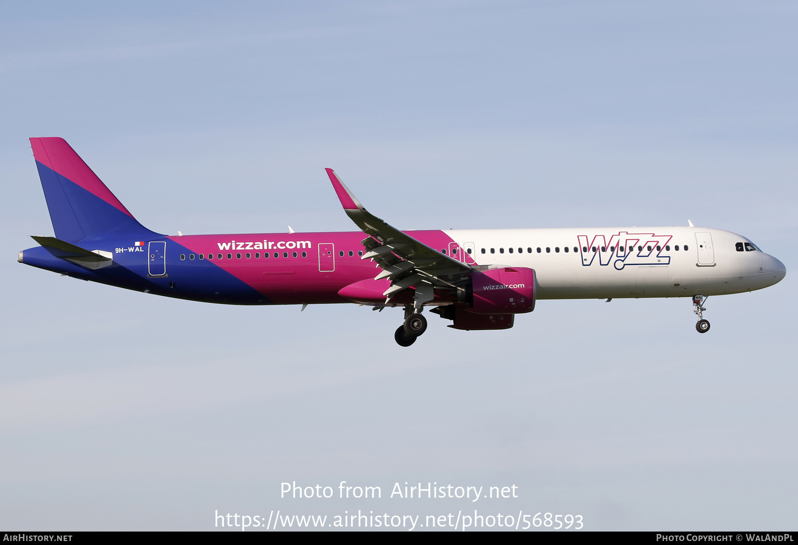 Aircraft Photo of 9H-WAL | Airbus A321-271NX | Wizz Air | AirHistory.net #568593