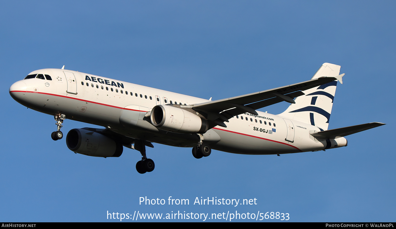 Aircraft Photo of SX-DGJ | Airbus A320-232 | Aegean Airlines | AirHistory.net #568833