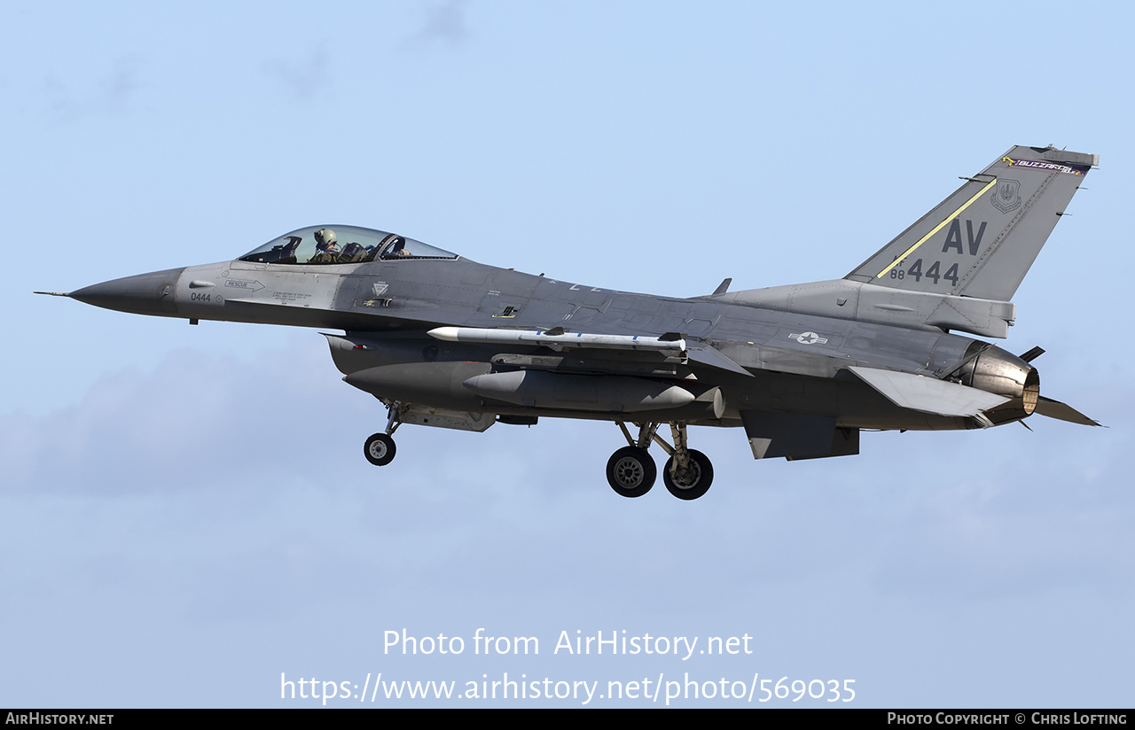 Aircraft Photo of 88-0444 / AF88-444 | Lockheed Martin F-16CM Fighting Falcon | USA - Air Force | AirHistory.net #569035