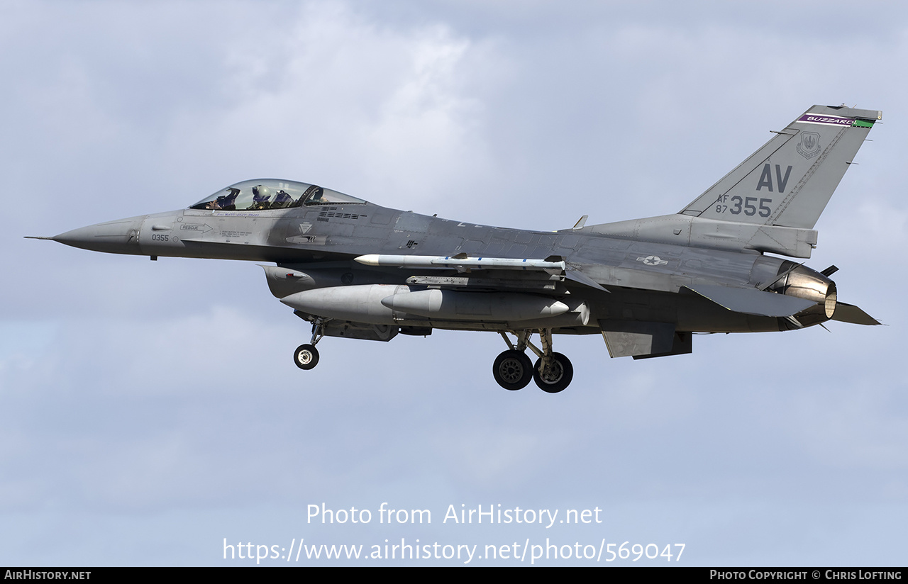 Aircraft Photo of 87-0355 / AF87-355 | General Dynamics F-16CM Fighting Falcon | USA - Air Force | AirHistory.net #569047