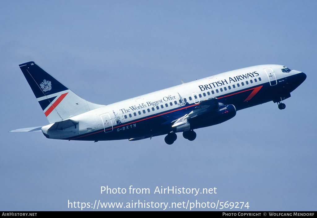 Aircraft Photo of G-BKYN | Boeing 737-236/Adv | British Airways | AirHistory.net #569274