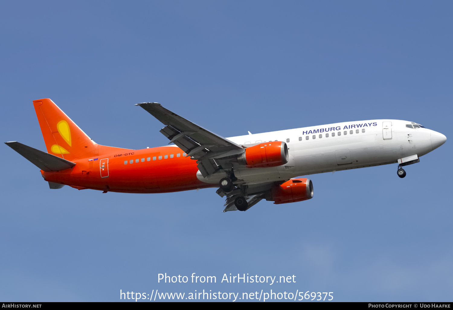 Aircraft Photo of OM-GTC | Boeing 737-430 | Hamburg Airways | AirHistory.net #569375