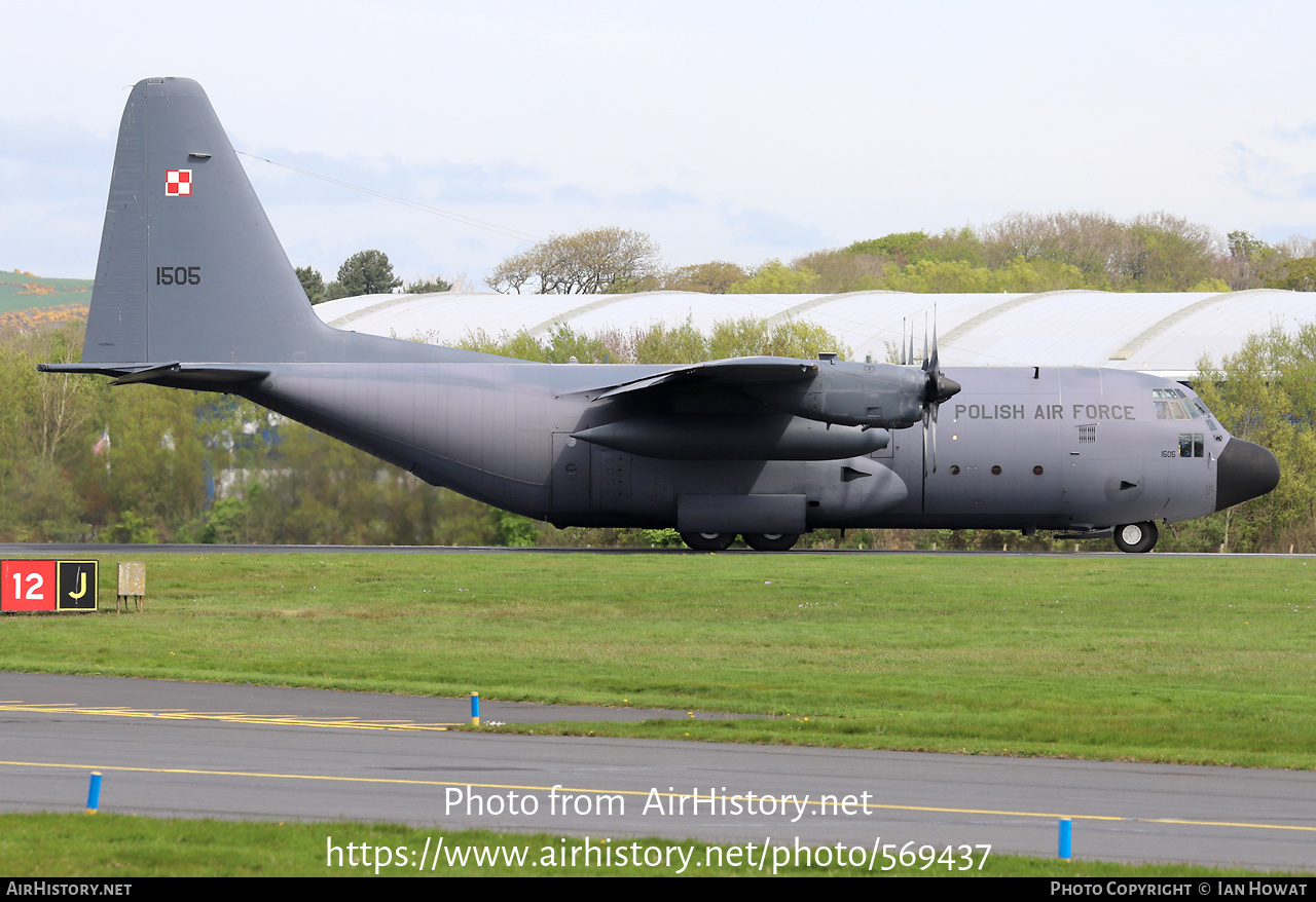 Aircraft Photo of 1505 | Lockheed C-130E Hercules (L-382) | Poland - Air Force | AirHistory.net #569437