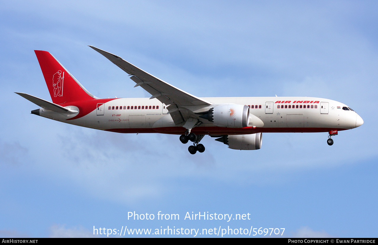 Aircraft Photo of VT-ANP | Boeing 787-8 Dreamliner | Air India | AirHistory.net #569707