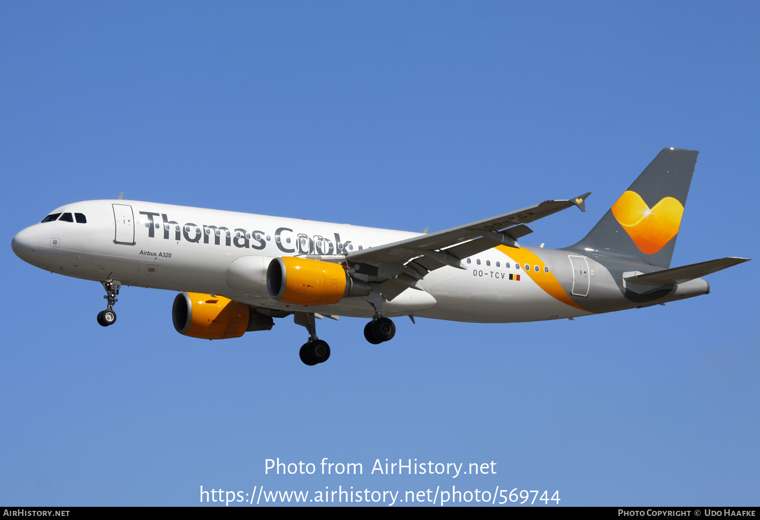 Aircraft Photo of OO-TCV | Airbus A320-231 | Thomas Cook Airlines | AirHistory.net #569744