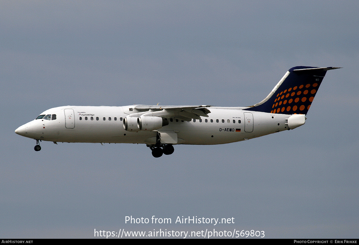 Aircraft Photo of D-AEWO | British Aerospace BAe-146-300 | Eurowings | AirHistory.net #569803