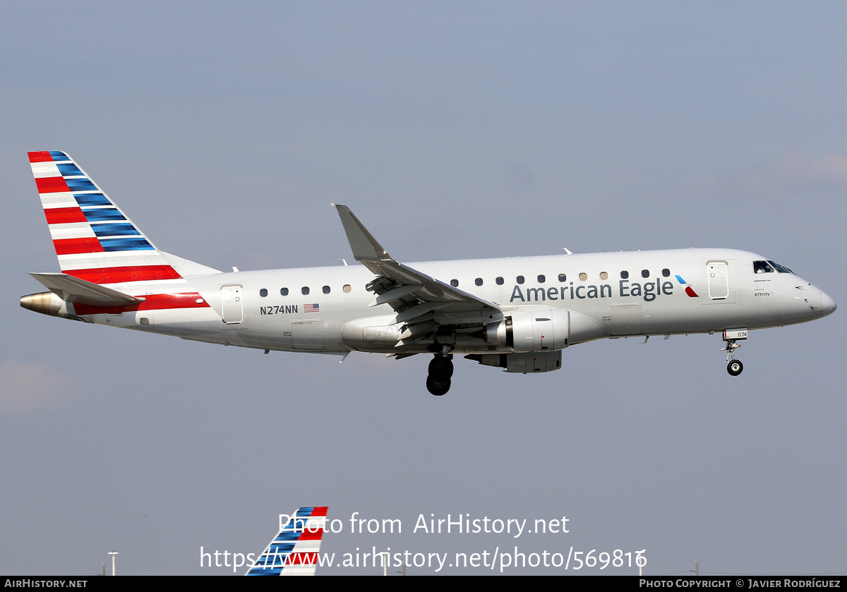 Aircraft Photo of N274NN | Embraer 175LR (ERJ-170-200LR) | American Eagle | AirHistory.net #569816