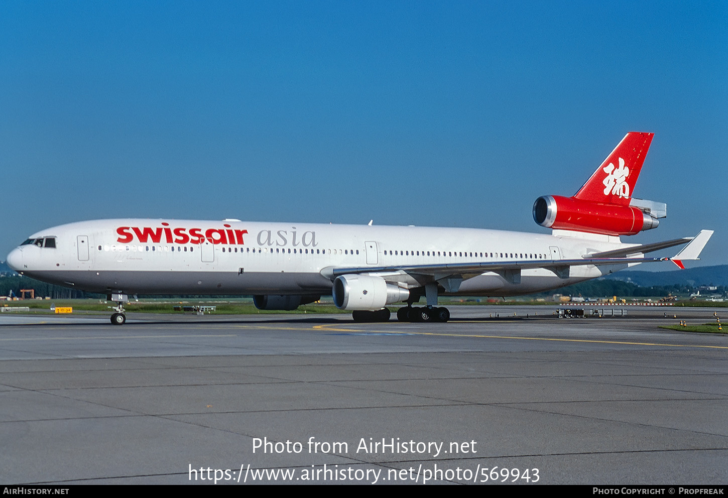 Aircraft Photo of HB-IWN | McDonnell Douglas MD-11 | Swissair Asia | AirHistory.net #569943