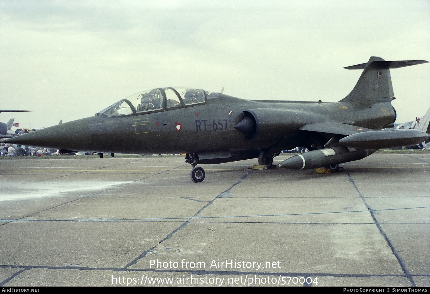 Aircraft Photo of RT-657 | Lockheed CF-104D Starfighter Mk.2 | Denmark - Air Force | AirHistory.net #570004