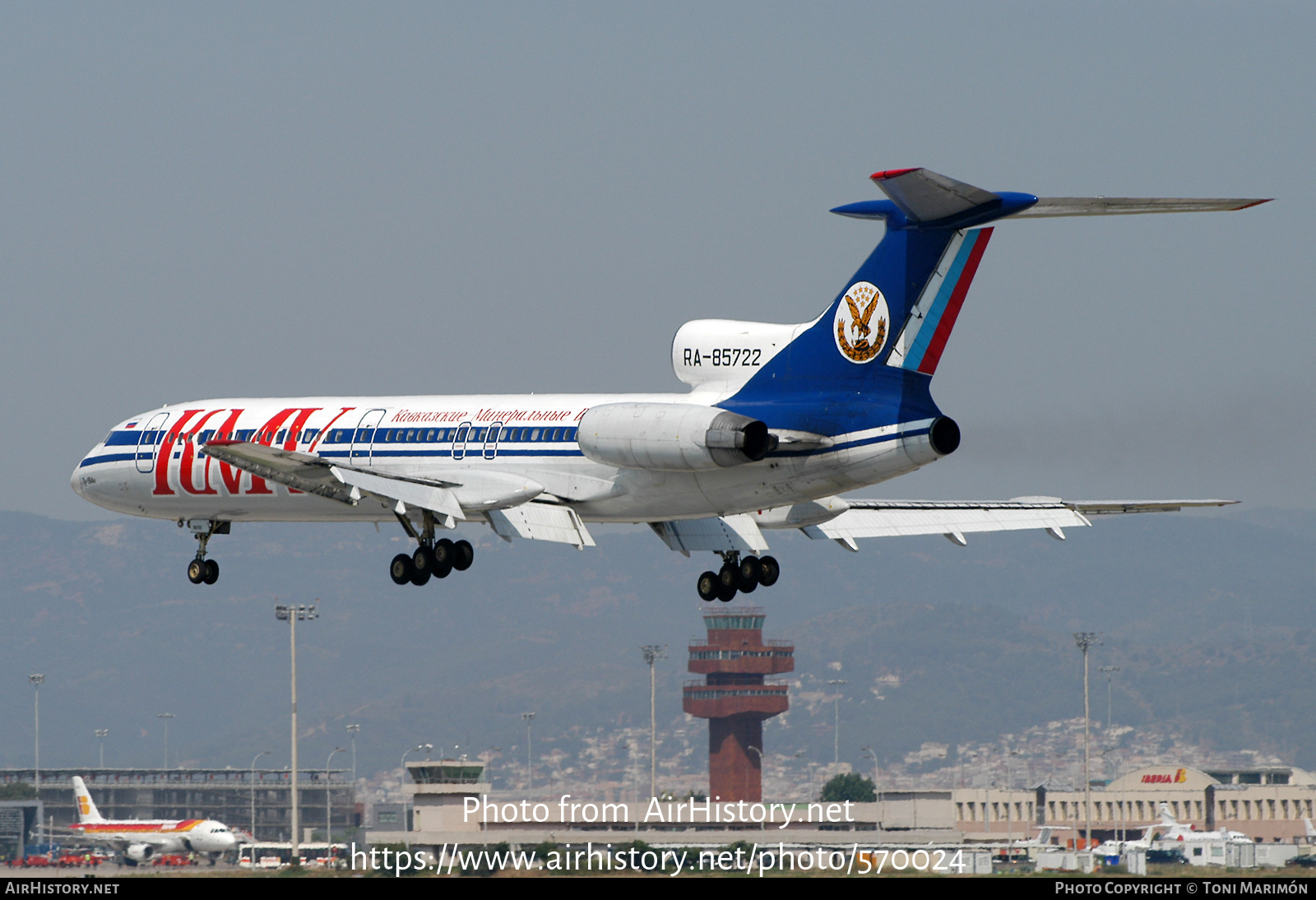 Aircraft Photo of RA-85722 | Tupolev Tu-154M | KMV - Kavkazskie Mineralnye Vody | AirHistory.net #570024