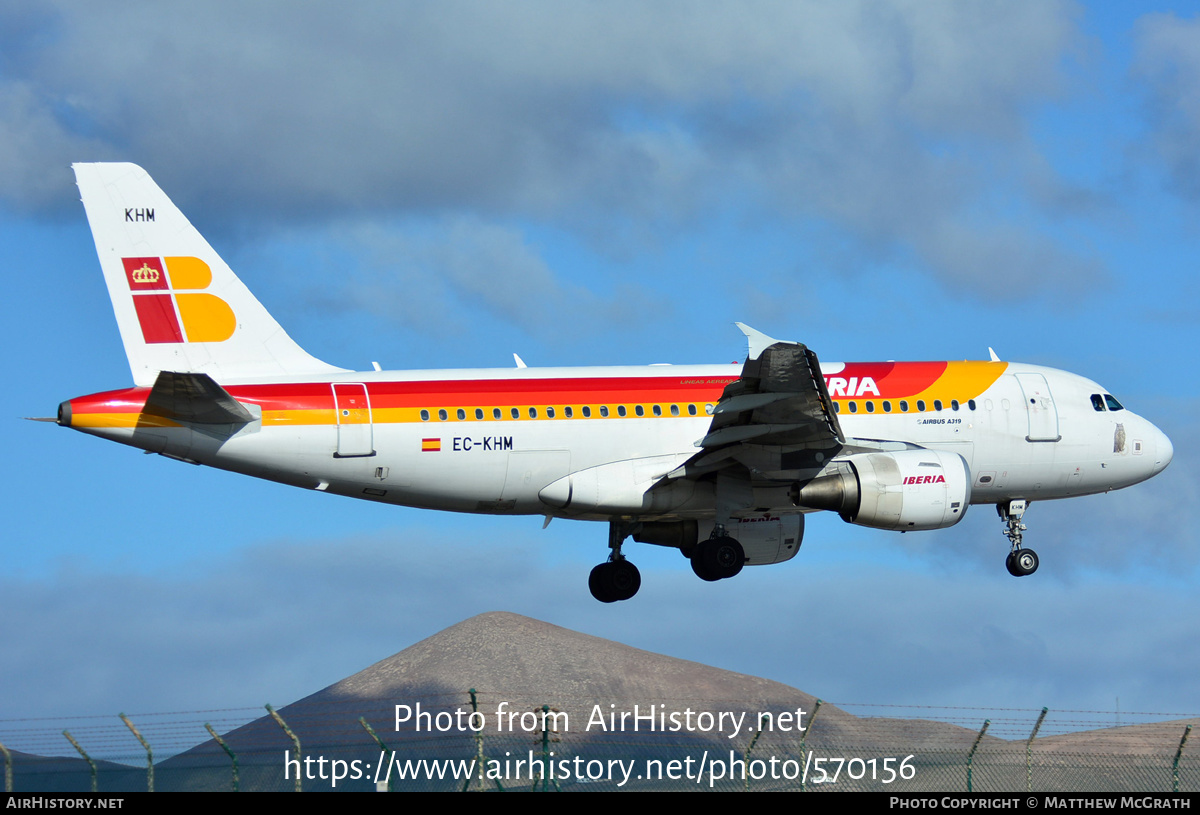 Aircraft Photo of EC-KHM | Airbus A319-111 | Iberia | AirHistory.net #570156