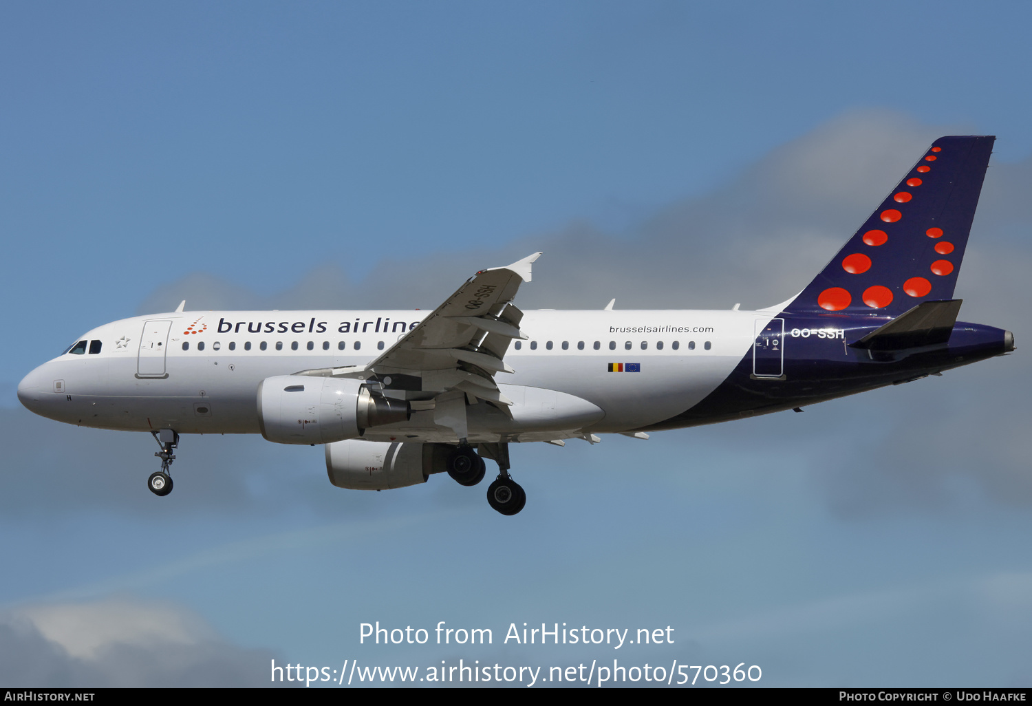 Aircraft Photo of OO-SSH | Airbus A319-112 | Brussels Airlines | AirHistory.net #570360