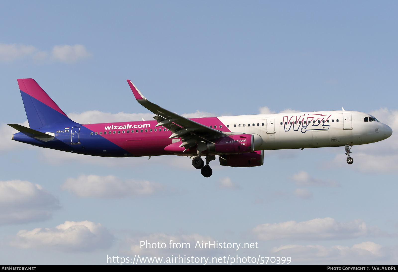 Aircraft Photo of HA-LTH | Airbus A321-231 | Wizz Air | AirHistory.net #570399