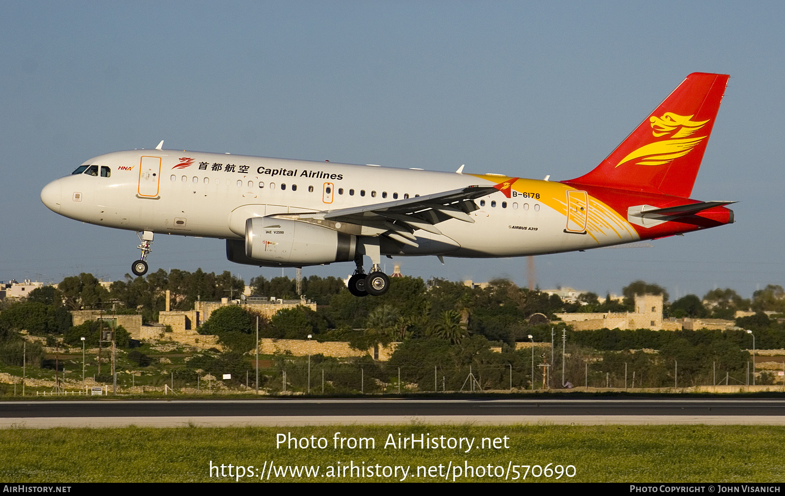 Aircraft Photo of B-6178 | Airbus A319-132 | Capital Airlines | AirHistory.net #570690