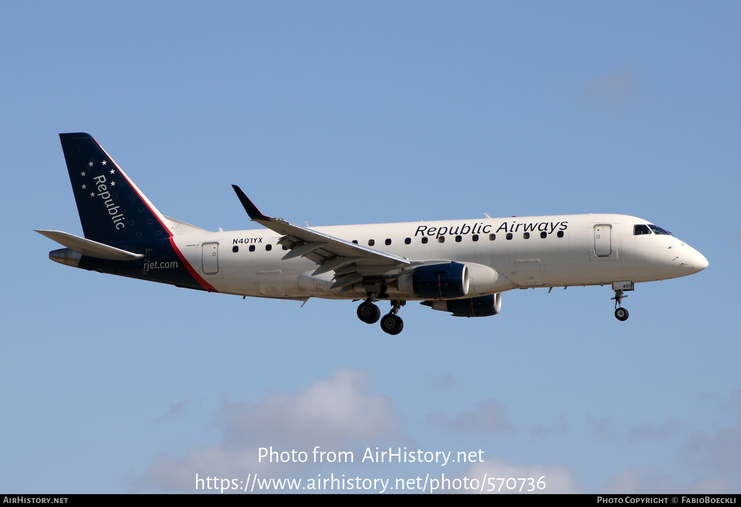 Aircraft Photo of N401YX | Embraer 175LR (ERJ-170-200LR) | Republic Airways | AirHistory.net #570736